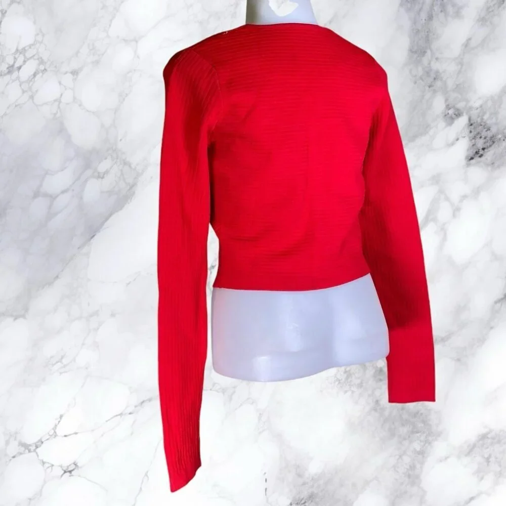ALL THE WAYS Victoria Bustier Crop Top in Red